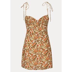 Realisation Par Devon Silk Mini Dress 70's Floral Print